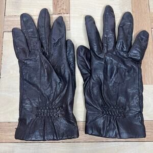 Vintage Fownes Genuine Brown Leather Gloves Women's Ladies Size 7 Fully Lined